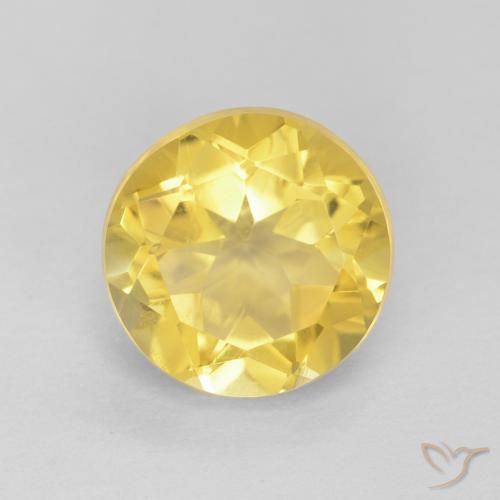 1.85ct 자연스러운 투스카니 옐로우 황수정, 둥근, VVS