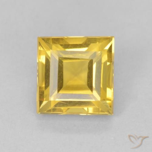 1.07ct 자연스러운 미디엄 골든 황수정, 정사각형, VS
