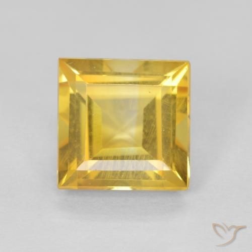 1.02ct 자연스러운 골든 황수정, 정사각형, VS