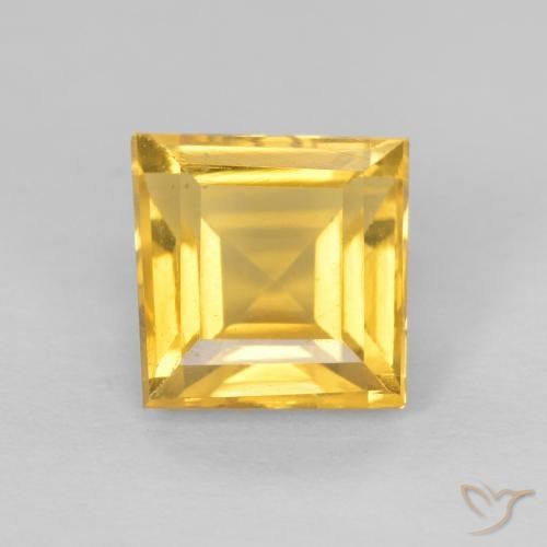 1.02ct 자연스러운 골든 황수정, 정사각형, VVS-VS