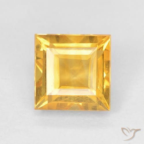 1.02ct 자연스러운 브라이트 골드 황수정, 정사각형, VVS