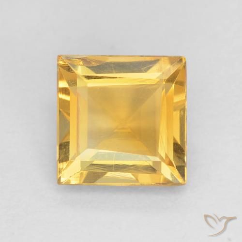0.93ct 자연스러운 브라이트 골드 황수정, 정사각형, VVS