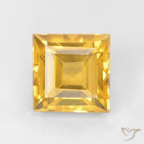 1.09ct 자연스러운 골든 황수정, 정사각형, VVS-VS