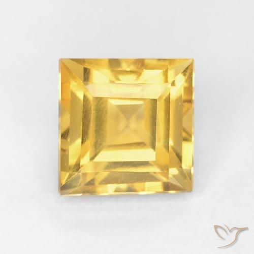 1.06ct 자연스러운 골든 황수정, 정사각형, VVS-VS