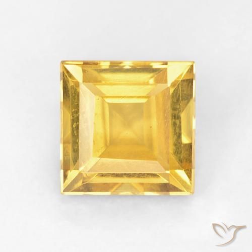 1.05ct 자연스러운 골든 황수정, 정사각형, VVS-VS