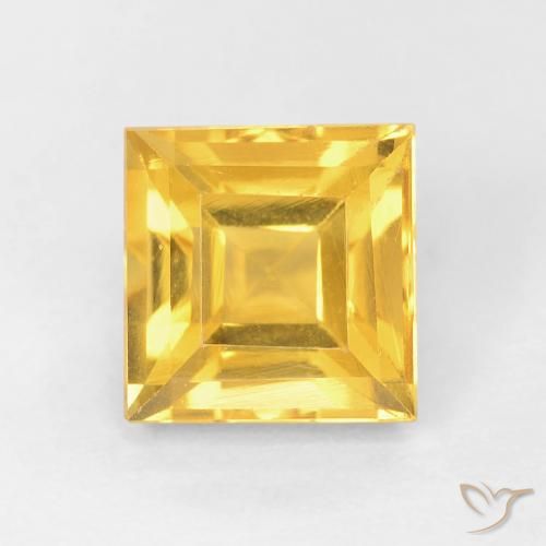 1.16ct 자연스러운 골든 황수정, 정사각형, VVS-VS