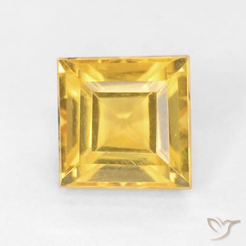 1.10ct 자연스러운 미디엄 골든 황수정, 정사각형, VVS-VS