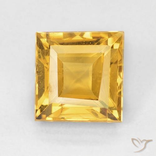 1.06ct 자연스러운 미디엄 골든 황수정, 정사각형, VS