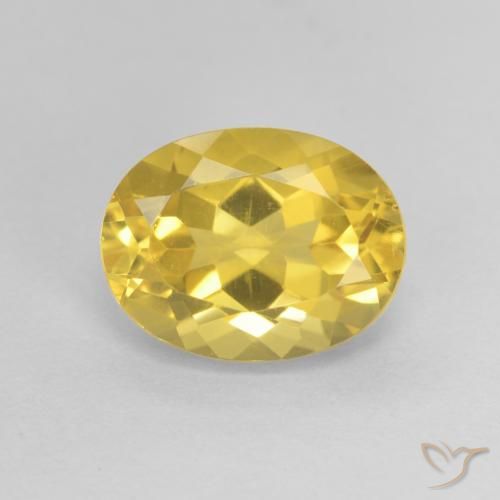 1.93ct 자연스러운 골든 오렌지 황수정, 타원형, VVS-VS
