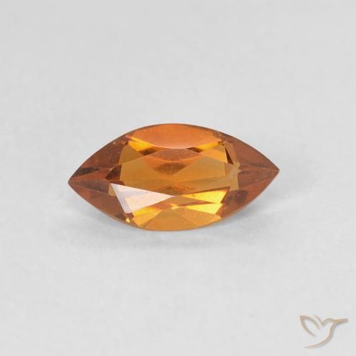 0.53ct 자연스러운 미디엄 오렌지 황수정, 보석, VVS-VS