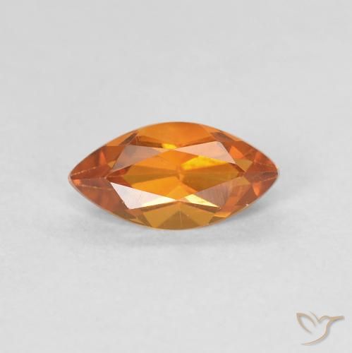 0.58ct 자연스러운 미디엄 오렌지 황수정, 보석, VVS-VS