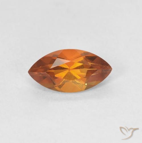 0.56ct 자연스러운 딥 오렌지 황수정, 보석, VVS-VS