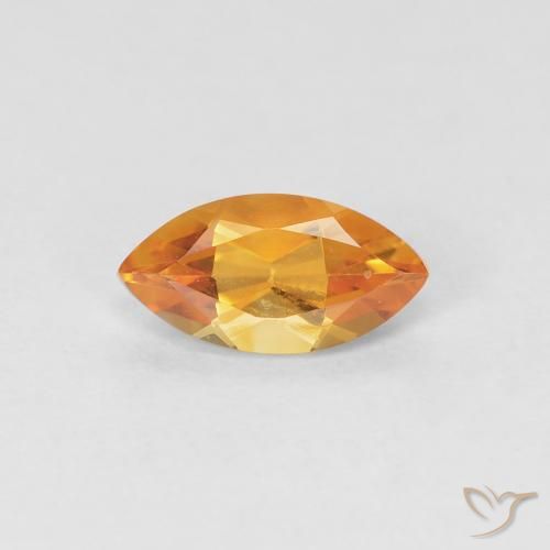 0.51ct 자연스러운 살구 오렌지 황수정, 보석, VVS