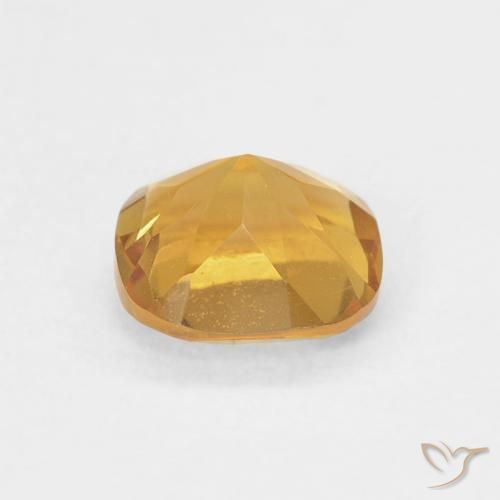 0.49캐럿 천연 Medium Light-Golden 황수정, 방석, VVS-VS