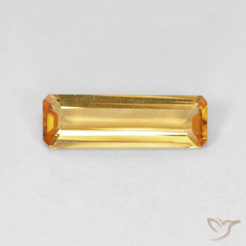 1.02ct 자연스러운 골든 오렌지 황수정, 에메랄드 컷, VVS-VS