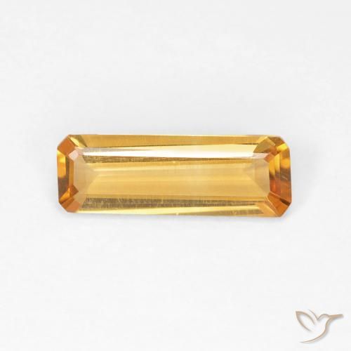 1.04ct 자연스러운 다크 오렌지-골드 황수정, 에메랄드 컷, VVS-VS