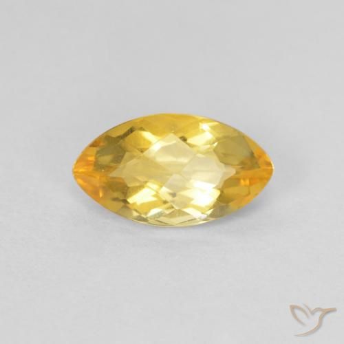 0.88ct 자연스러운 골든 황수정, 보석, VS