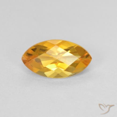 0.98ct 자연스러운 다크 오렌지-골드 황수정, 보석, VS
