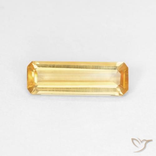 1.06ct 자연스러운 딥 골든 오렌지 황수정, 에메랄드 컷, VVS-VS