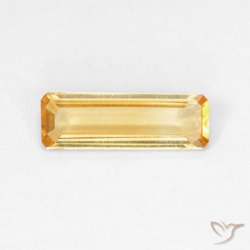1.03ct 자연스러운 탑 골드 황수정, 에메랄드 컷, VVS-VS