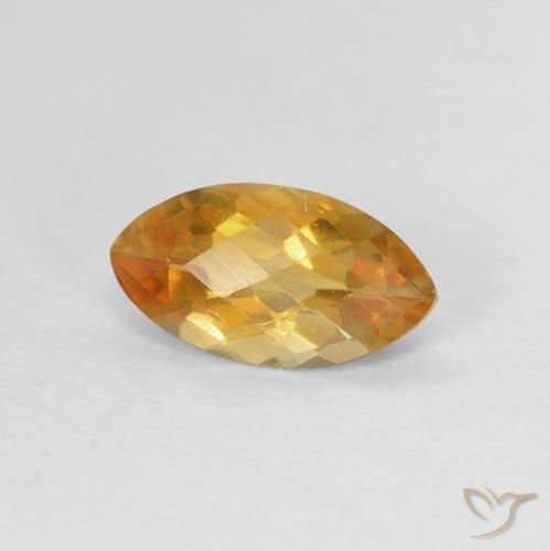 0.87캐럿 천연 Medium Light-Golden 황수정, 보석, VVS-VS