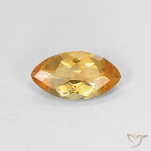 0.74ct 자연스러운 골든 오렌지 황수정, 보석, VVS-VS