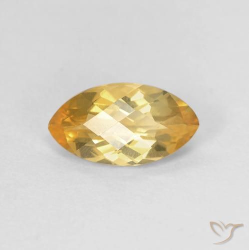 0.90ct 자연스러운 Medium Light-Golden 황수정, 보석, VVS-VS