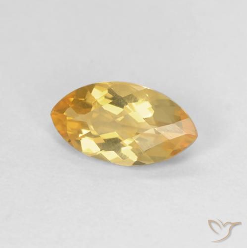 0.90캐럿 천연 Medium Light-Golden 황수정, 보석, VVS-VS