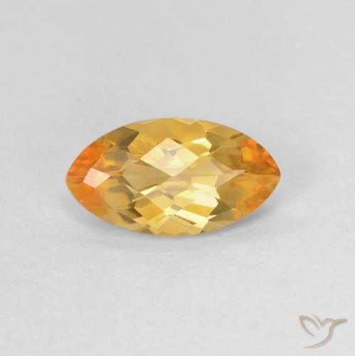 0.89ct 자연스러운 Medium Light-Golden 황수정, 보석, VVS-VS