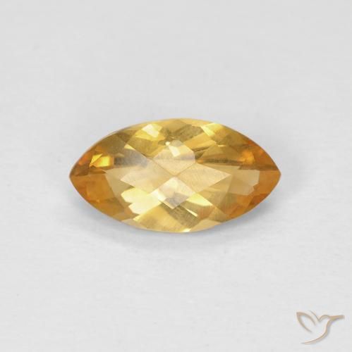 0.81ct 자연스러운 Medium Light Orange-Gold 황수정, 보석, VS