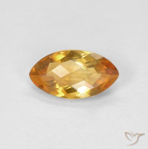 0.85ct 자연스러운 딥 오렌지-골드 황수정, 보석, VS
