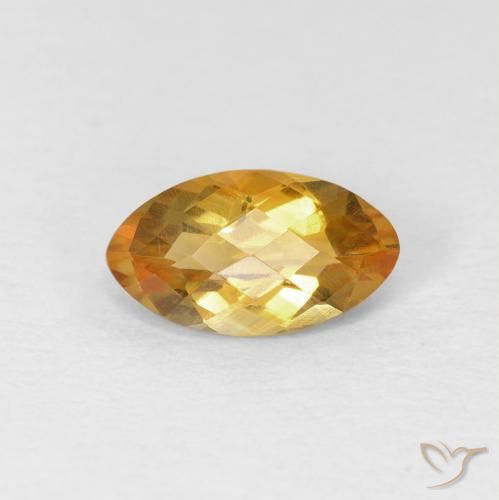 0.92ct 자연스러운 골든 오렌지 황수정, 보석, VVS-VS
