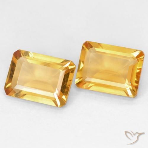 2.66캐럿 천연 Medium Light Orange-Gold 황수정 보석, 옥타곤 / 에메랄드 컷, VVS