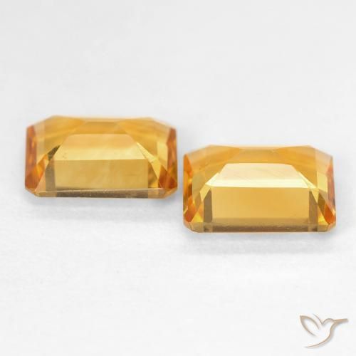 2.66캐럿 천연 Medium Light Orange-Gold 황수정 보석, 옥타곤 / 에메랄드 컷, VVS