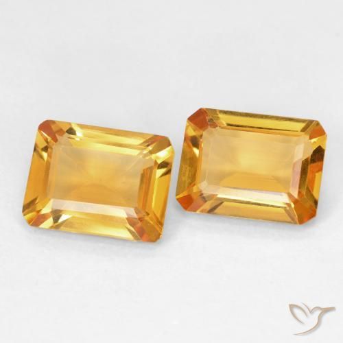 2.58캐럿 천연 Medium Light Orange-Gold 황수정 보석, 옥타곤 / 에메랄드 컷, VVS