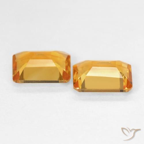 2.58캐럿 천연 Medium Light Orange-Gold 황수정 보석, 옥타곤 / 에메랄드 컷, VVS