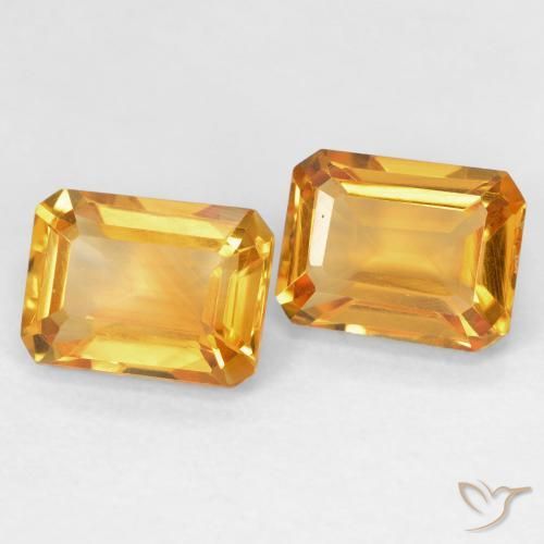 3.17캐럿 천연 Medium Light Orange-Gold 황수정 보석, 옥타곤 / 에메랄드 컷, VVS