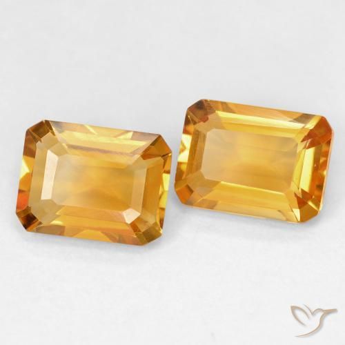 2.91캐럿 천연 Medium Light Orange-Gold 황수정 보석, 옥타곤 / 에메랄드 컷, VVS