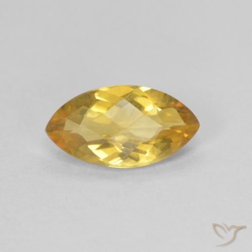 0.81ct 자연스러운 미디엄 골드 황수정, 보석, VVS-VS