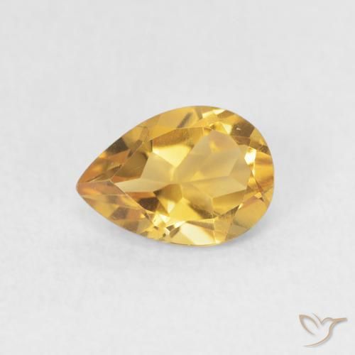 0.66ct 자연스러운 골든 황수정, 배 모양, VVS