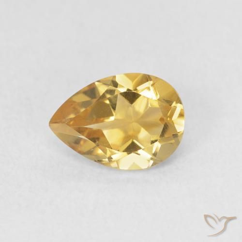 0.67ct 자연스러운 골든 황수정, 배 모양, VVS