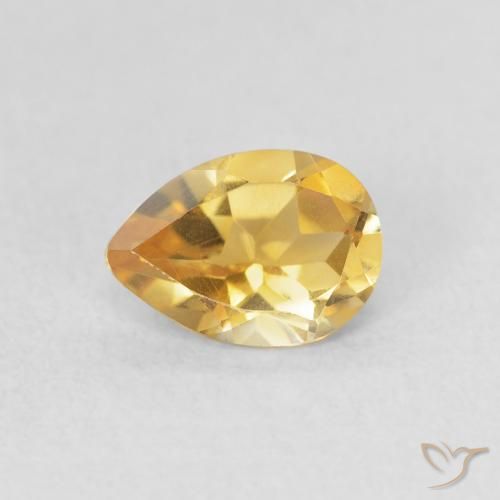 0.63ct 자연스러운 골든 황수정, 배 모양, VVS