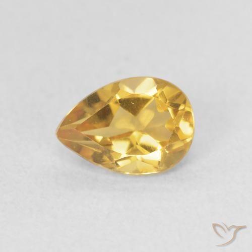 0.72ct 자연스러운 골든 황수정, 배 모양, VVS