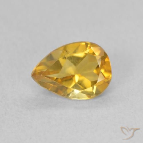 0.64ct 자연스러운 골든 황수정, 배 모양, VVS-VS