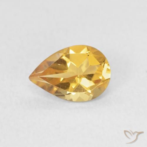 0.58ct 자연스러운 골든 황수정, 배 모양, VVS