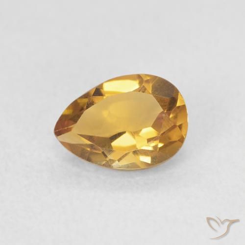 0.72ct 자연스러운 Medium Light-Golden 황수정, 배 모양, VVS