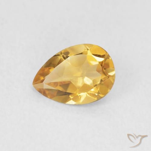 0.62ct 자연스러운 골든 황수정, 배 모양, VVS