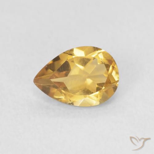 0.69ct 자연스러운 골든 황수정, 배 모양, VVS