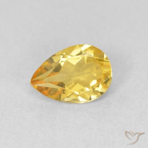 0.62ct 자연스러운 골든 황수정, 배 모양, VVS