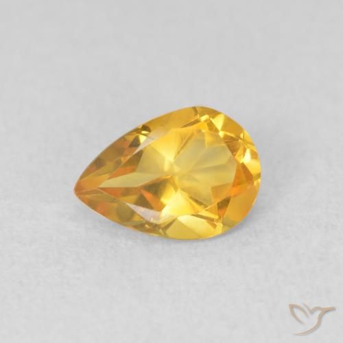0.64ct 자연스러운 골든 황수정, 배 모양, VVS